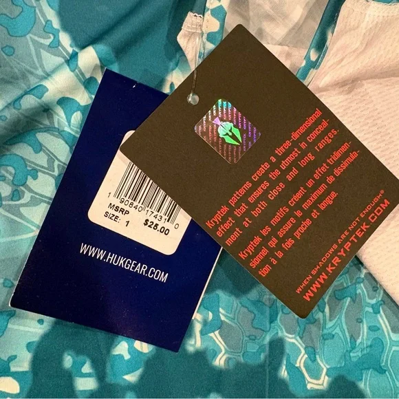 Huk Kryptek Aqua Camo Performance Fishing Neck Gaiter - Picture 6 of 9